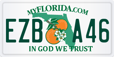 FL license plate EZBA46