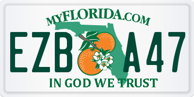 FL license plate EZBA47