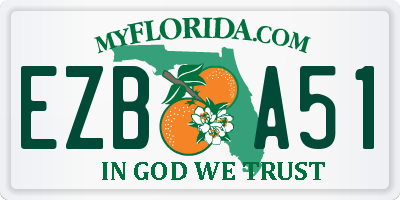 FL license plate EZBA51