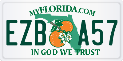 FL license plate EZBA57