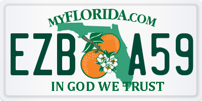FL license plate EZBA59