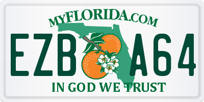 FL license plate EZBA64