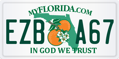 FL license plate EZBA67