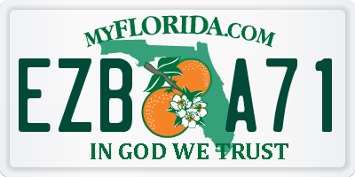FL license plate EZBA71