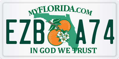 FL license plate EZBA74