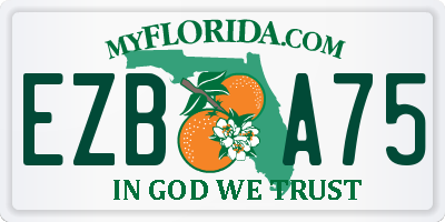 FL license plate EZBA75