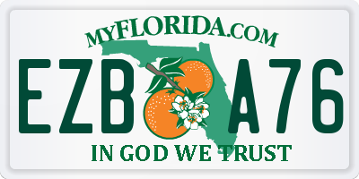 FL license plate EZBA76