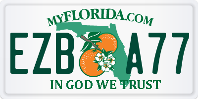 FL license plate EZBA77