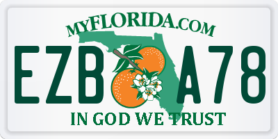 FL license plate EZBA78