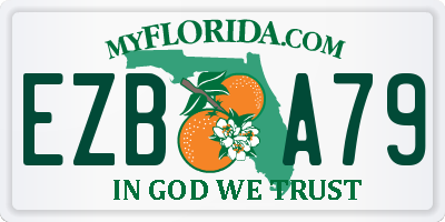 FL license plate EZBA79