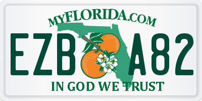 FL license plate EZBA82