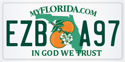 FL license plate EZBA97