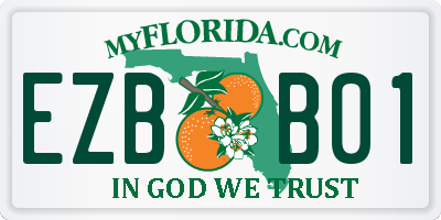 FL license plate EZBB01