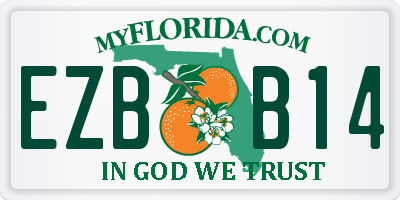 FL license plate EZBB14