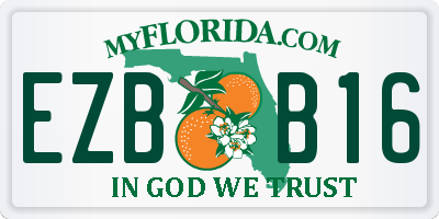 FL license plate EZBB16