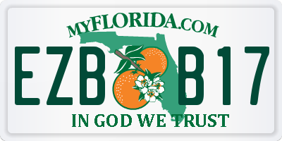FL license plate EZBB17