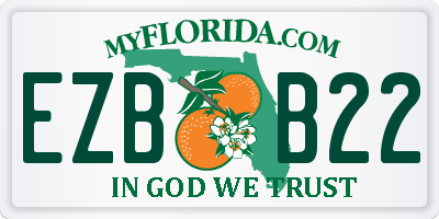 FL license plate EZBB22
