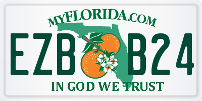 FL license plate EZBB24