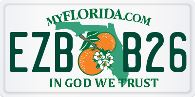 FL license plate EZBB26