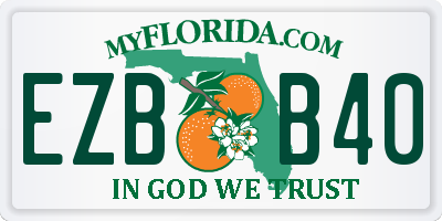 FL license plate EZBB40