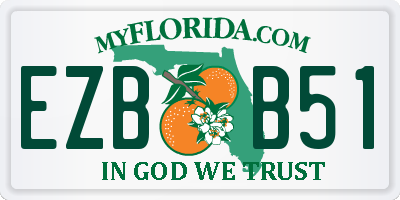 FL license plate EZBB51