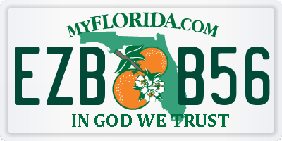 FL license plate EZBB56
