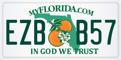 FL license plate EZBB57