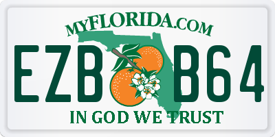 FL license plate EZBB64