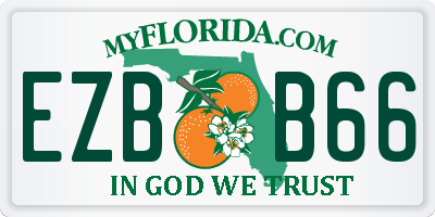 FL license plate EZBB66