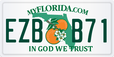 FL license plate EZBB71