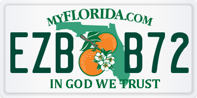 FL license plate EZBB72