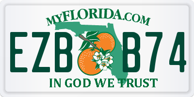FL license plate EZBB74