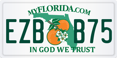 FL license plate EZBB75