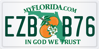 FL license plate EZBB76
