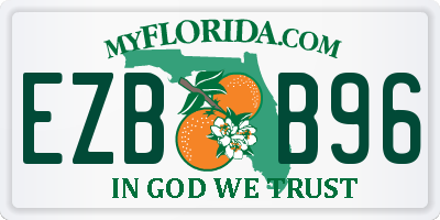 FL license plate EZBB96