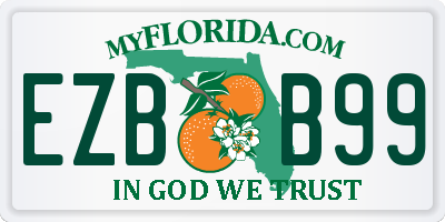 FL license plate EZBB99