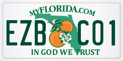 FL license plate EZBC01