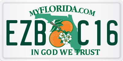 FL license plate EZBC16