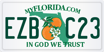 FL license plate EZBC23