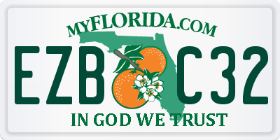 FL license plate EZBC32