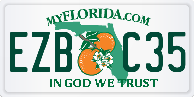 FL license plate EZBC35