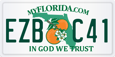 FL license plate EZBC41