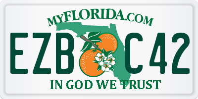 FL license plate EZBC42