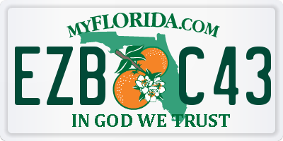 FL license plate EZBC43