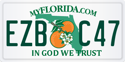 FL license plate EZBC47