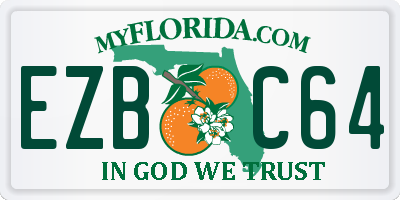 FL license plate EZBC64
