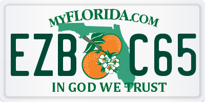 FL license plate EZBC65