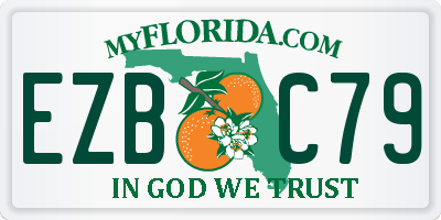 FL license plate EZBC79
