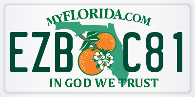 FL license plate EZBC81