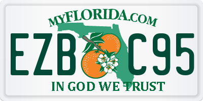 FL license plate EZBC95